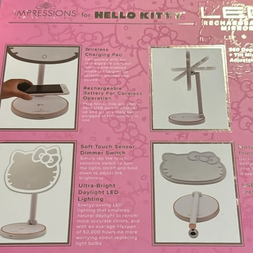 Impressions Vanity Company X Hello Kitty | LED Rechargeable Mirror